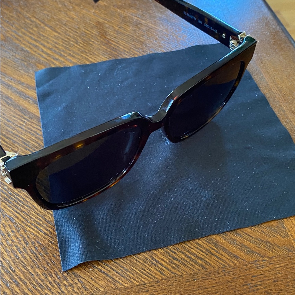 Authentic Saint Laurent Tortoise Shell Sunglasses - image 3